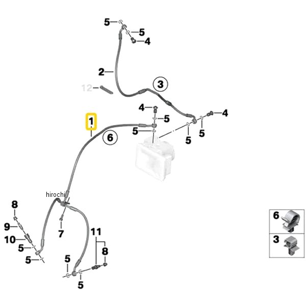 BMW純正 ブレーキ ライン F ブレーキ回路 34328526552 HD店