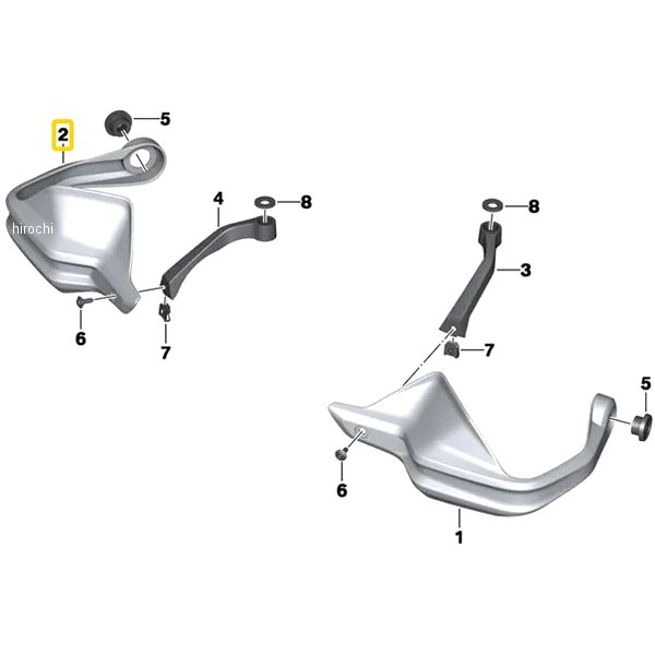 BMW純正 ナックルガード RH 46638392890 HD店