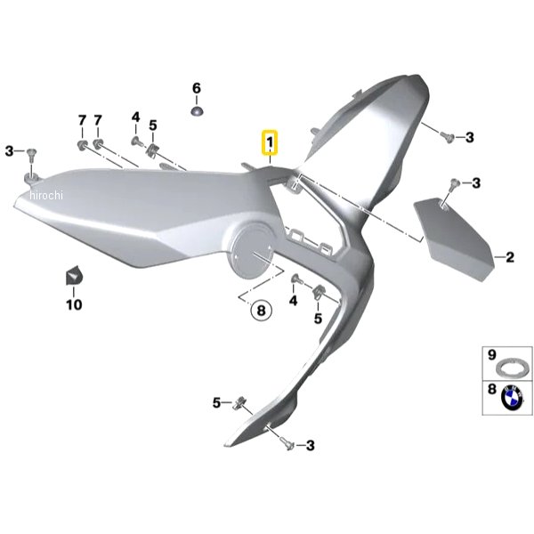 BMW純正 インテーク シュノーケル カバー RH 46638536940 HD店