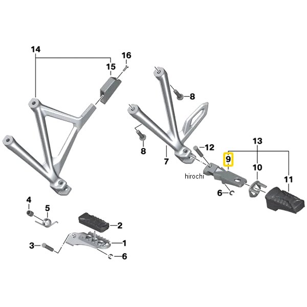 BMW純正 R フット レスト LH 46718528793 HD店