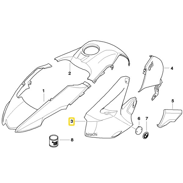 BMW純正 サイド セクション schwarz RH 46637682910 HD店