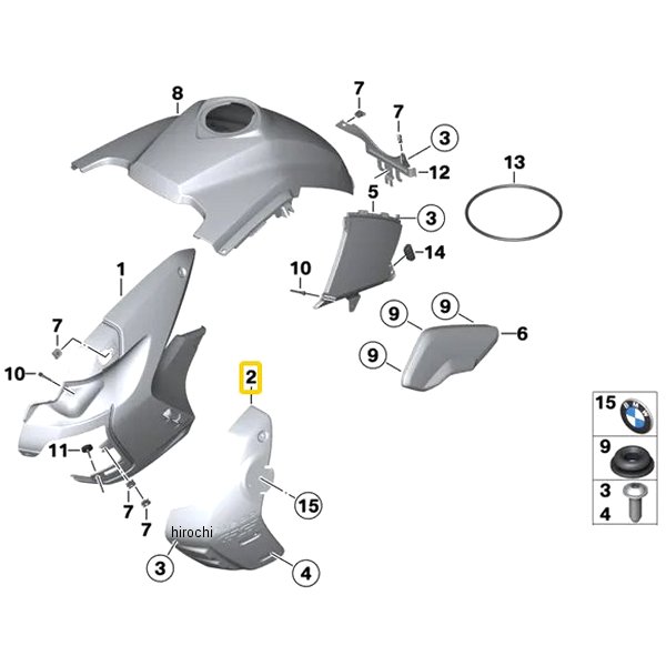 BMW純正 カバー RH 46637700874 HD店
