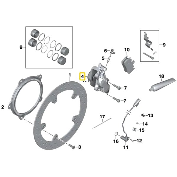 BMW純正 ブレーキ キャリパー EVO ブレーキ パッドを含まない LH D\u003d32/36mm 34117670391 HD店