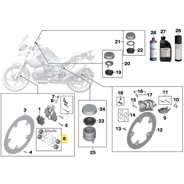 BMW純正 ブレーキ キャリパー シーリング セット D\u003d32/36mm 34117721664 HD店