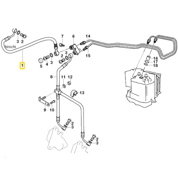 BMW純正 ブレーキ ホース、スチール外装 34327677198 HD店