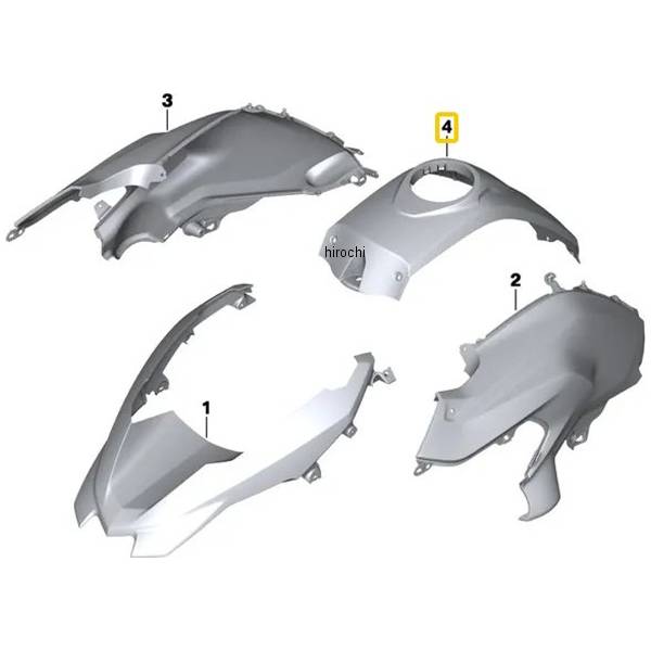 BMW純正 タンク カバー センター LIGHT-WHITE 46638561599 HD店