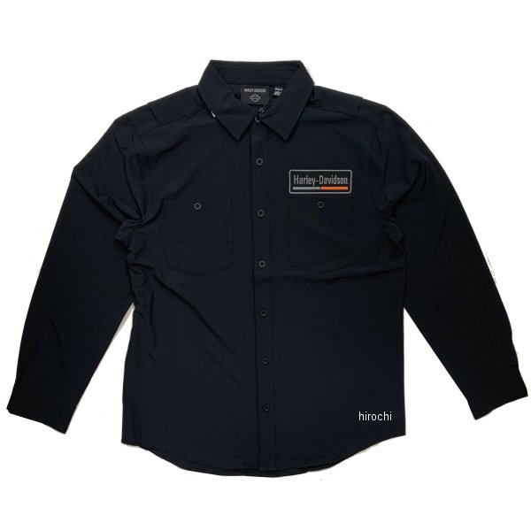 【即納】 ハーレー純正 新品 長袖 シャツ バーベント 黒 Lサイズ 96375-22VM/000L HD店