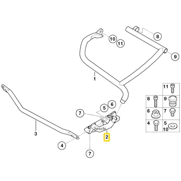 BMW純正 ロアー エンジン セーフティ バー RH 11117668334 HD店