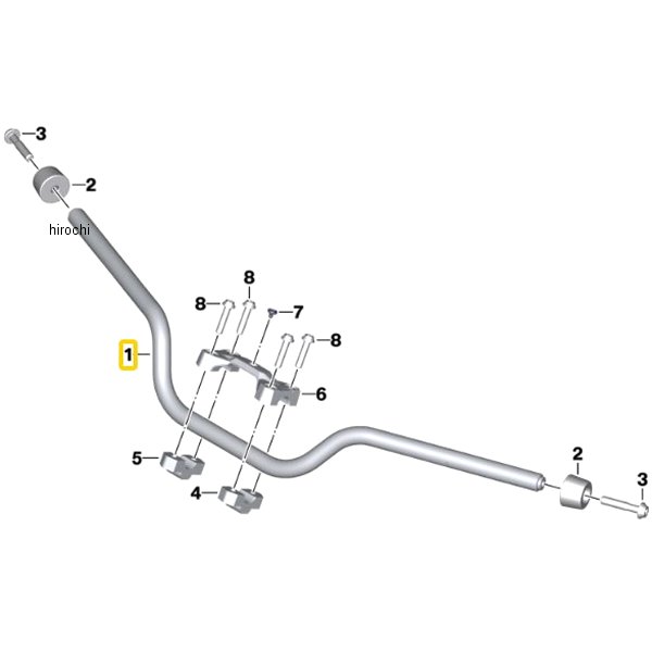 BMW純正 ハンドルバー シルバー 32718388947 HD店
