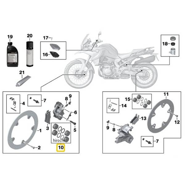 BMW純正 セット ピストン シール付き 34118382869 HD店
