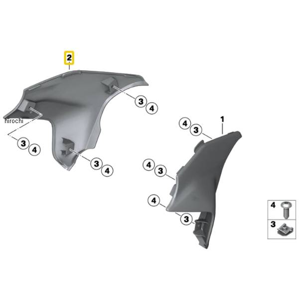 BMW純正 ニー パッド RH 46638554370 HD店