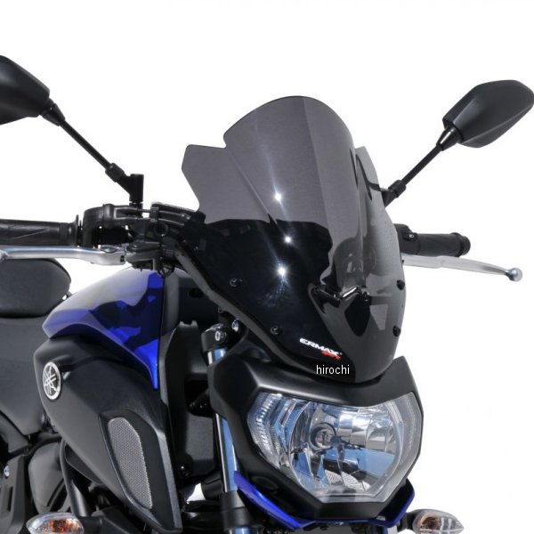 0602Y84-XX アルマックス ERMAX ノーズ スクリーン 39cm 18年-20年 MT-07、FZ-07 ダークブラック 0602Y84-56 HD店