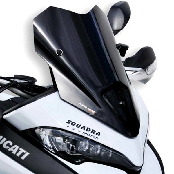 0307XX021 アルマックス ERMAX スポーツスクリーン 39cm 15年-17年 ドゥカティ Multistrada1200 ダークブラック 030756021 HD店