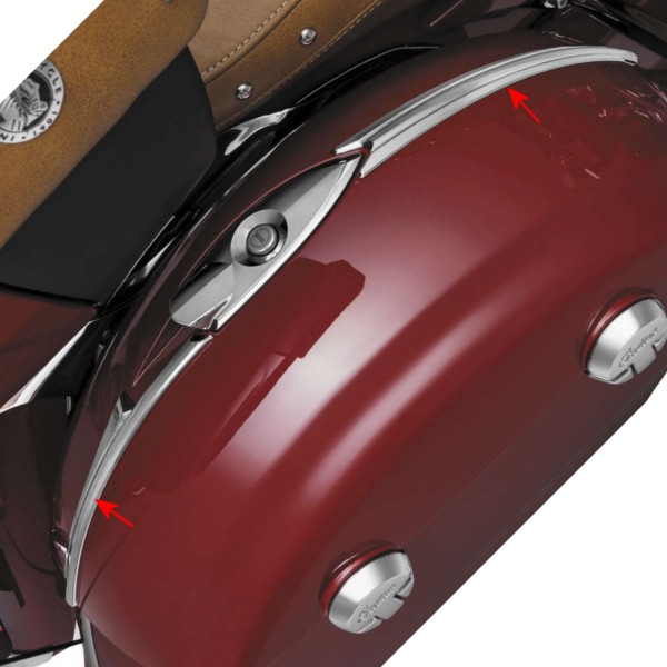 【USA在庫あり】 クリアキン Kuryakyn サドルバッグ トップ トリム クローム kur5670 HD店