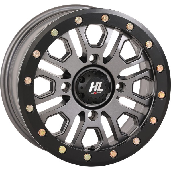 【USA在庫あり】 ハイリフター HL23 ビードロックホイール フロント、リア 14×7 4/137 5+2 12年-13年 KRT 750 Teryx4 EPS 4x4 ガンメタ 0230-1302 HD店