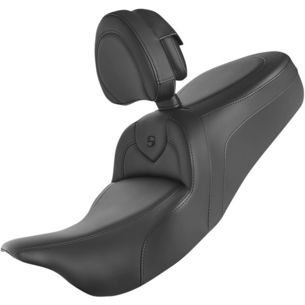 【USA在庫あり】 サドルメン SADDLEMEN ロードソファー シート 09年-22年 ハーレー FLHTCUTG バックレスト有 黒 0801-1404 HD店