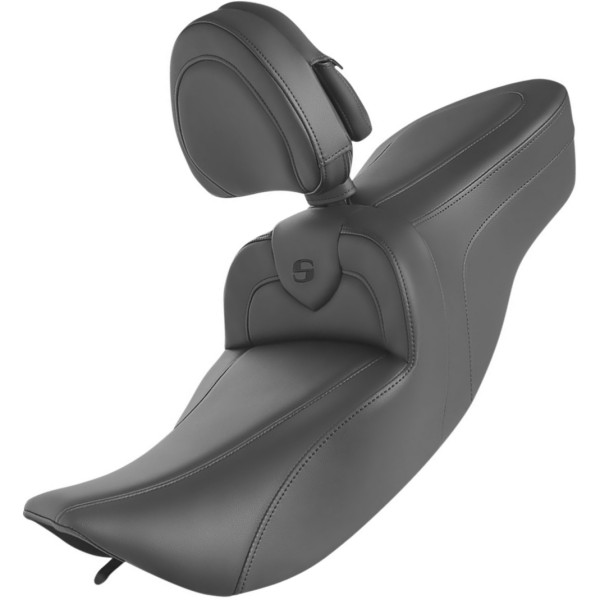 【USA在庫あり】 サドルメン SADDLEMEN ロードソファー シート 06年 ハーレー FLHX バックレスト有 黒 0801-1416 HD店