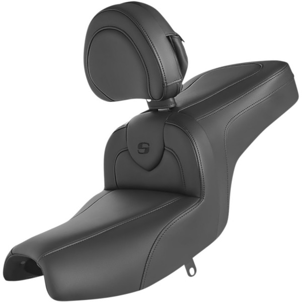 【USA在庫あり】 サドルメン SADDLEMEN ロードソファー シート 20年-22年 Indian Challenger Limited バックレスト有 黒 0810-2351 HD店