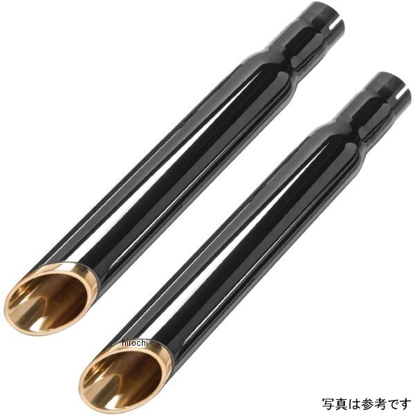モーターステージ スリップオンマフラー 63ベビーブラス 00年-06年 ソフテイル 黒/黒エンド 2014125BB HD店