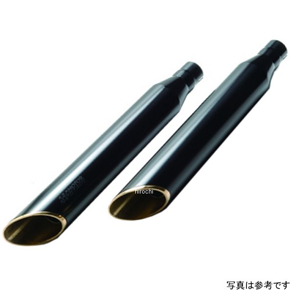 モーターステージ スリップオンマフラー 90スラッシュ 18年以降 ソフテイル 黒/黒エンド 2018054 HD店