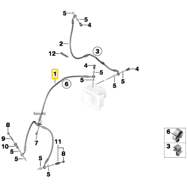 BMW純正 ブレーキ ライン F ブレーキ回路 34328533908 HD店