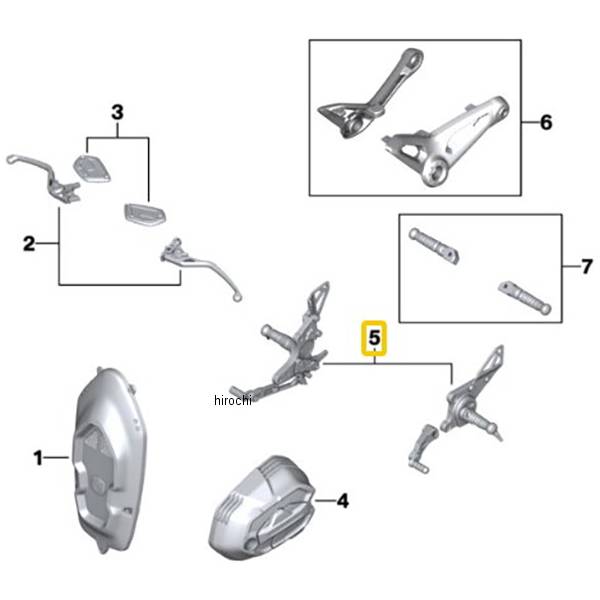 BMW純正 セット フットレスト システム 77252463370 HD店