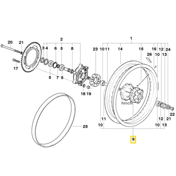BMW純正 R ホィール ハブ ASSY､ベアリング付き 36317650054 HD店