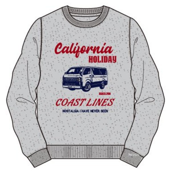トヨタ ハイエース スウェットシャツ カリフォルニア M.グレー Lサイズ 2202TY02-35 HD店