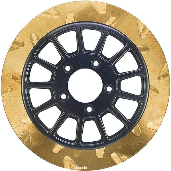 【メーカー在庫あり】 リンドールブレーキ LyndallBrakes フローティングローター SMOOTH 13SPOKE 11.8インチ 5mm厚 ゴールド/黒 フロント 1203-1135 HD店