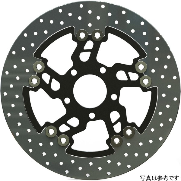 サンダーバイク フローティング ブレーキ ディスク Big Speed 300mm マットブラック 84-73-180 HD店