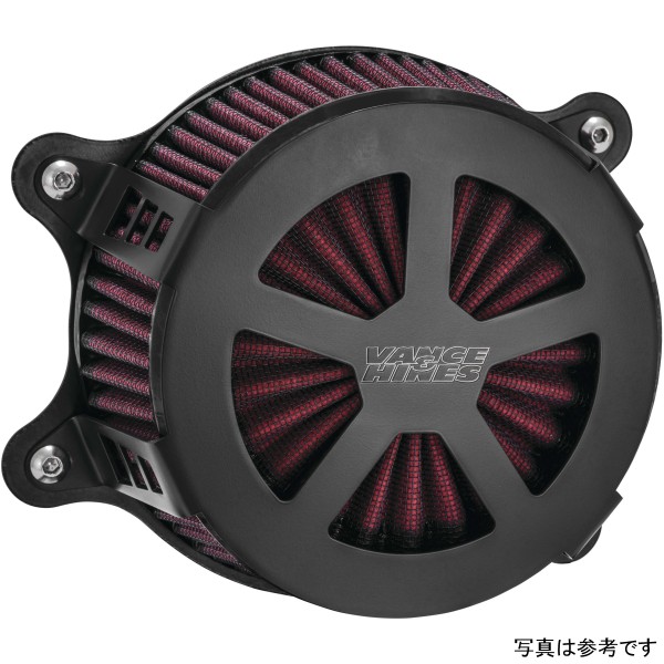 【USA在庫あり】 バンス＆ハインズ VO2 ラディアント5 エアインテーク 91年-22年 ハーレー XL883R 黒 vah41467 HD店