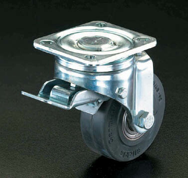 【メーカー在庫あり】 エスコ ESCO 125mm キャスター 自在金具・前輪ブレーキ付 000012067024 HD店｜ヒロチー商事 ハーレー 店