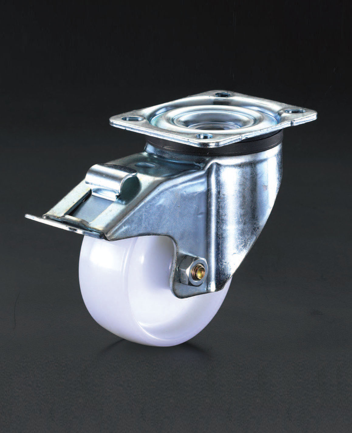 【メーカー在庫あり】 エスコ ESCO 125mm キャスター 自在金具・後輪ブレーキ付 000012067035 HD店