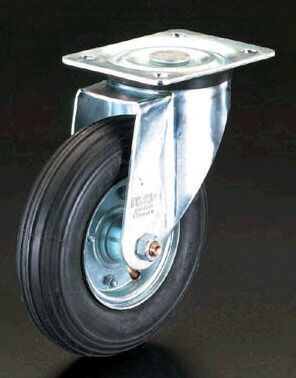 【メーカー在庫あり】 エスコ ESCO 200mm キャスター 自在金具・空気入車輪 000012065691 HD店