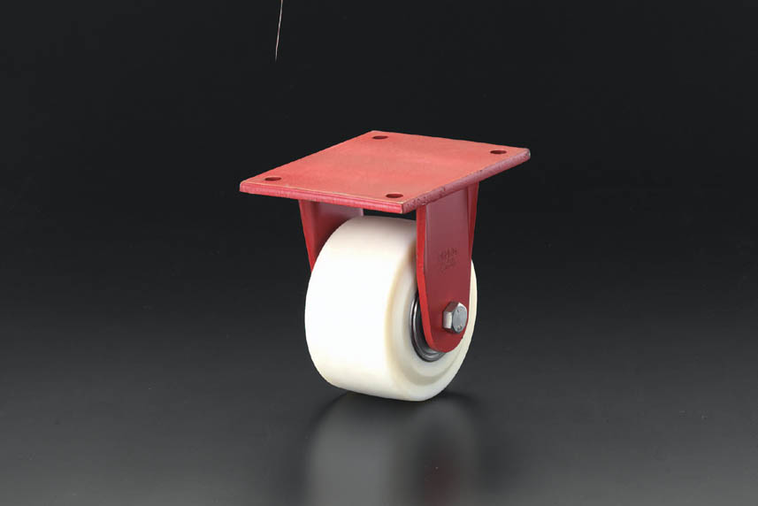 【製造会社店卸し資産あり】 エスコ ESCO 400粍 キャスター 据えつける金具・ナイロン拷問台 000012065699 固定ディスク店