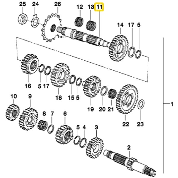 BMW純正 メイン シャフト 23007665628 HD店