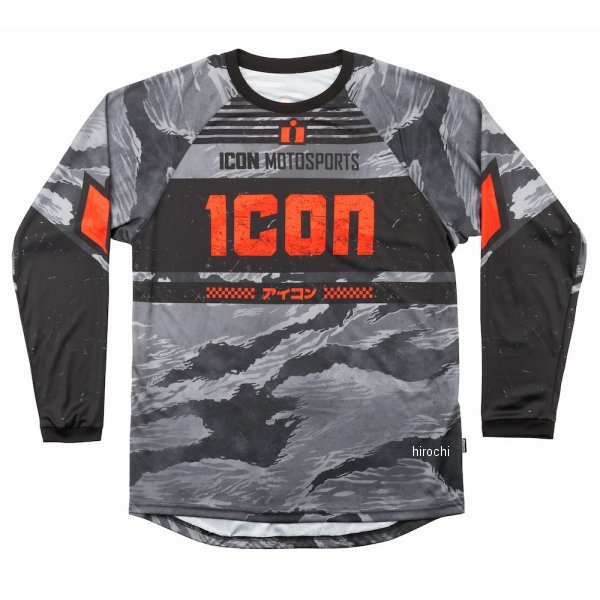 アイコン ICON 春夏モデル Tシャツ ロングスリーブ ジャージ TIGER'S BLOOD グレーカモ Mサイズ 2824-0092 HD店