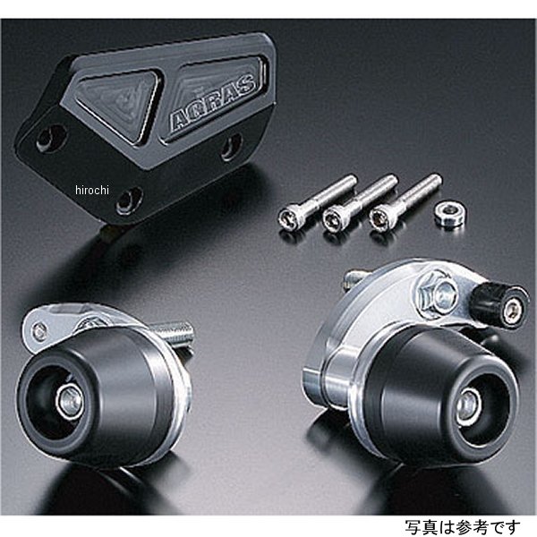 アグラス AGRAS レーシングスライダー 3点セットR ロゴ有り 06年-07年 YZF-R6 黒 342-266-004BX HD店