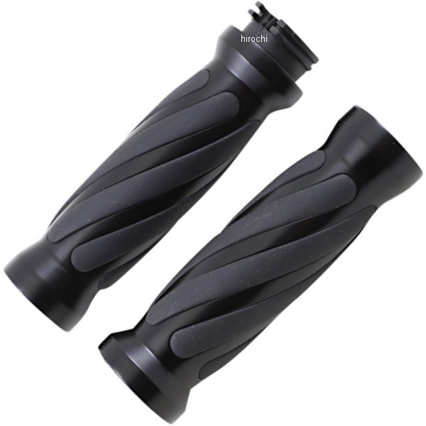 【USA在庫あり】 DRAG Specialties ドラックスペシャリティーズ グリップ TWISTED 1インチバー用 ハーレー汎用 マットブラック 0630-2689 HD店