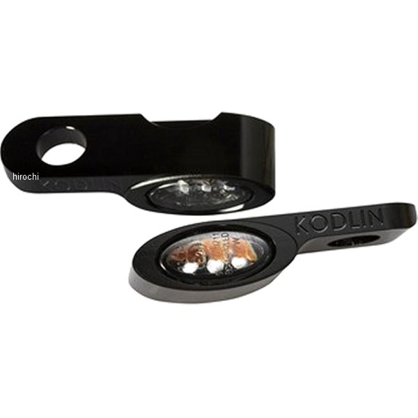 部品屋K&W ウインカー LED フロント 汎用 黒 K599559 HD店