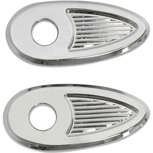 部品屋K&W フェンダー ストラットウインカーホールカバー 汎用 クロームメッキ K599570 HD店