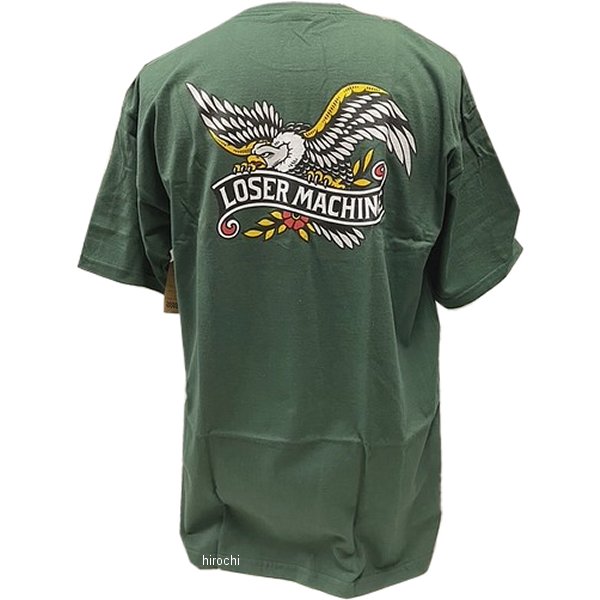 部品屋K&W ルーザーマシーンカンパニー GLORY BOUND 半袖Tシャツ グリーン Lサイズ P936574 HD店