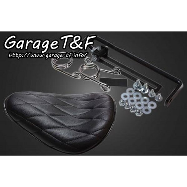 ガレージT＆F ソロシート&スプリングマウントキット タイプ:ダイヤ ビラーゴ250 黒 XV250ST14 HD店