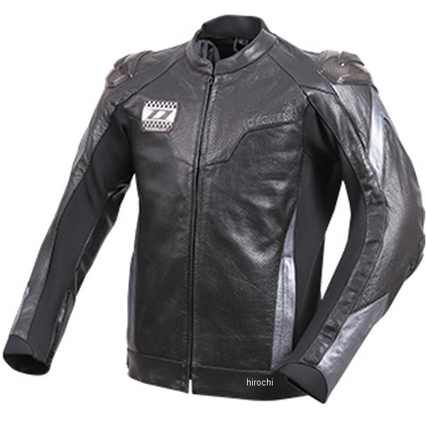 【メーカー在庫あり】 デグナー DEGNER メッシュレザーレーシングジャケット 黒/ガンメタル Lサイズ 20SJ-4 HD店