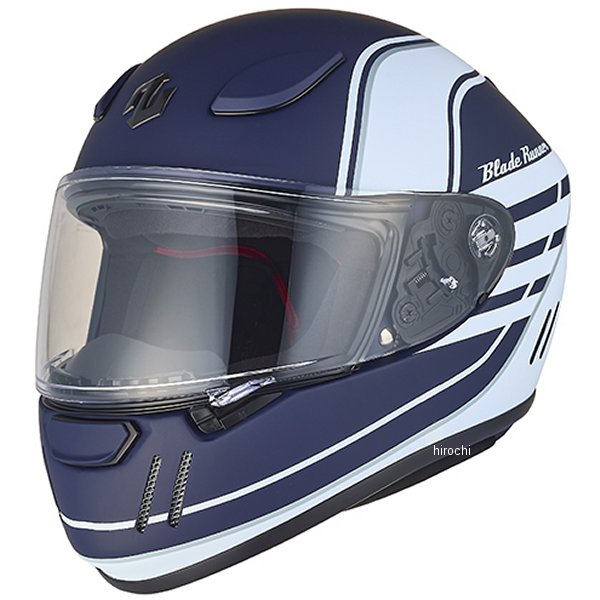 【メーカー在庫あり】 ゴッドブリンク godblinc フルフェイスヘルメット ブレードランナー GRAPHIC EURO マットブルー Mサイズ BRJ0019/M HD店画像
