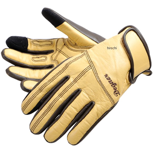 【メーカー在庫あり】 デグナー DEGNER レザーレディースグローブ ベージュ/ブラウン Sサイズ FRTG-70 HD店 5,198円