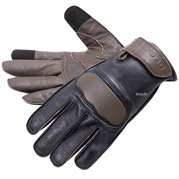 【メーカー在庫あり】 デグナー DEGNER レディースレザーグローブ 黒/ブラウン Mサイズ FRTG-77 HD店