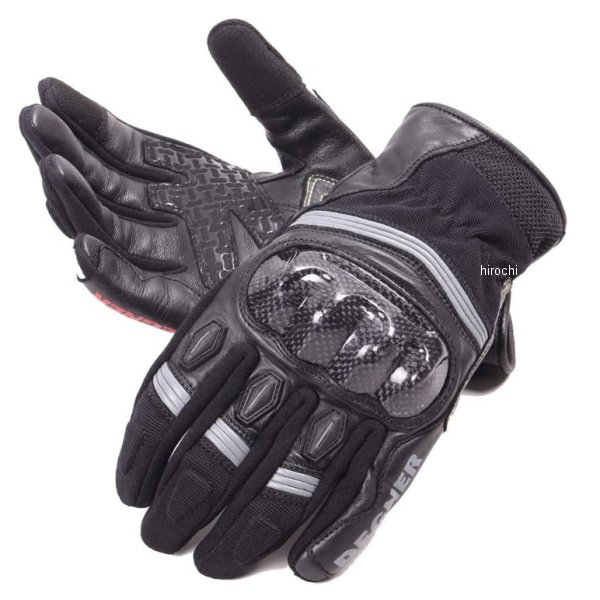 デグナー DEGNER レザーツーリンググローブ 黒/グレー XLサイズ TG-61 HD店