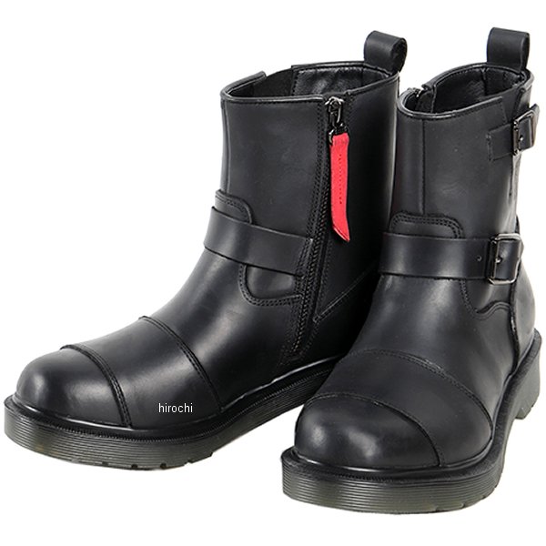 【メーカー在庫あり】 デグナー DEGNER レディースシフトガード付レザーZIPエンジニアブーツ 黒 24.5cm HS-B10 HD店