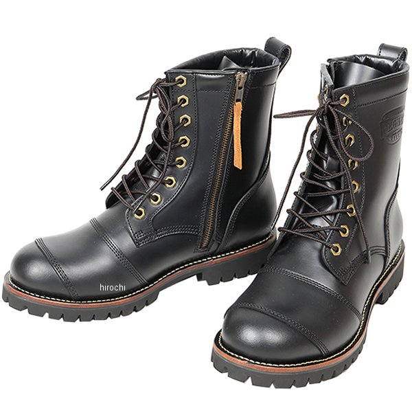 【メーカー在庫あり】 デグナー DEGNER シフトガード付レザーZIPブーツ 黒 25cm HS-B12 HD店